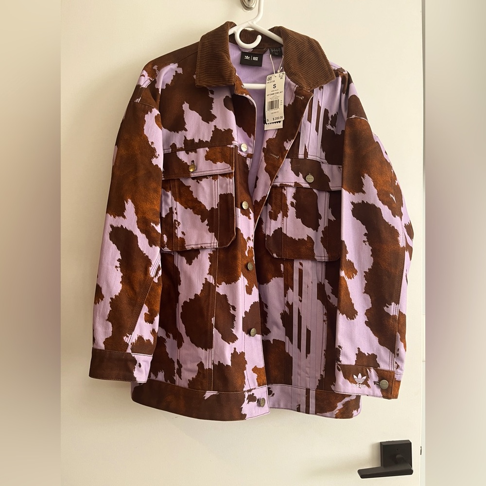 Unisex Ivy Park x Adidas Denim Cow Print Jacket - Size S